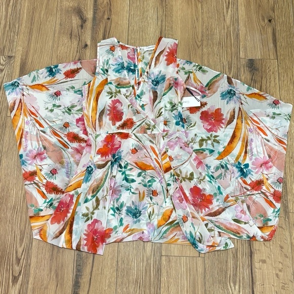 NWT Calvin Klein Floral Surplice Midi Dress Women's Size 2 - Picture 7 of 7